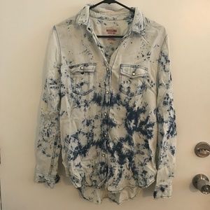 Mossimo Acid Wash Button Up Shirt